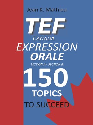 cover image of TEF CANADA Expression Orale